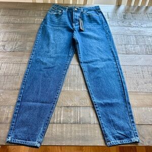 Nina Rossi High Rise Mom Jean Dark Wash No Rips NEW WITH TAGS Size 11 Casual